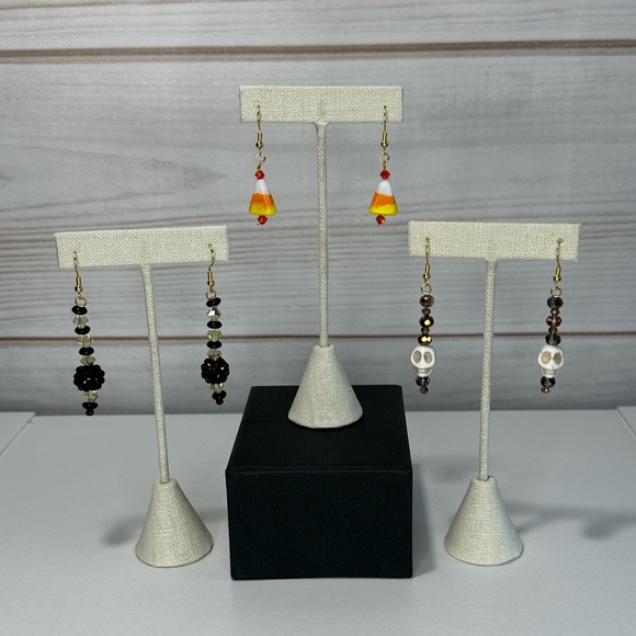 Handmade Black Orb Earrings - Picture 7 of 8